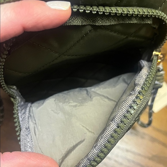 Quilted Nylon Olive Green Sling Bag - Falls Creek - Picture 6 of 7